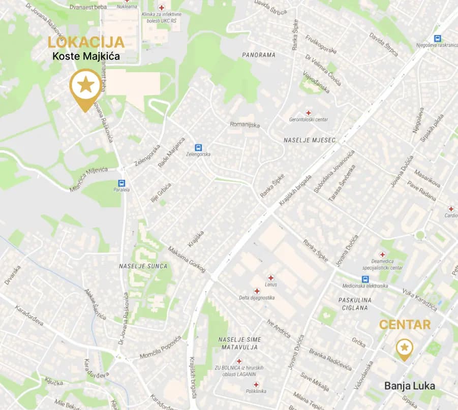 Mapa sa označenom lokacijom objekta u naselju Paprikovac